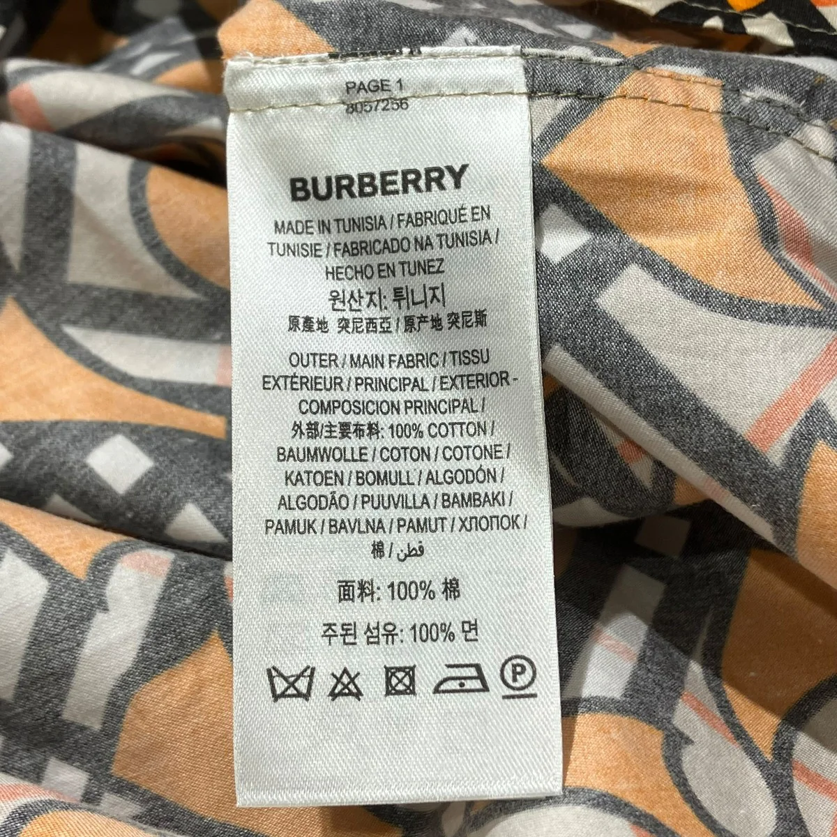 TBモノグラム ボタンダウンシャツ半袖シャツ8057256 - Image 6