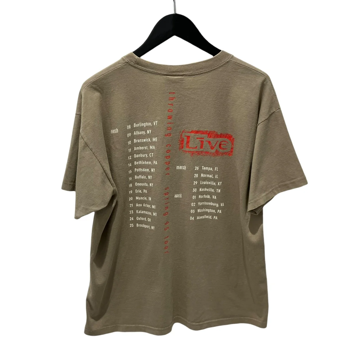 1994s Throwing copper ツアーT半袖Tシャツ - Image 2