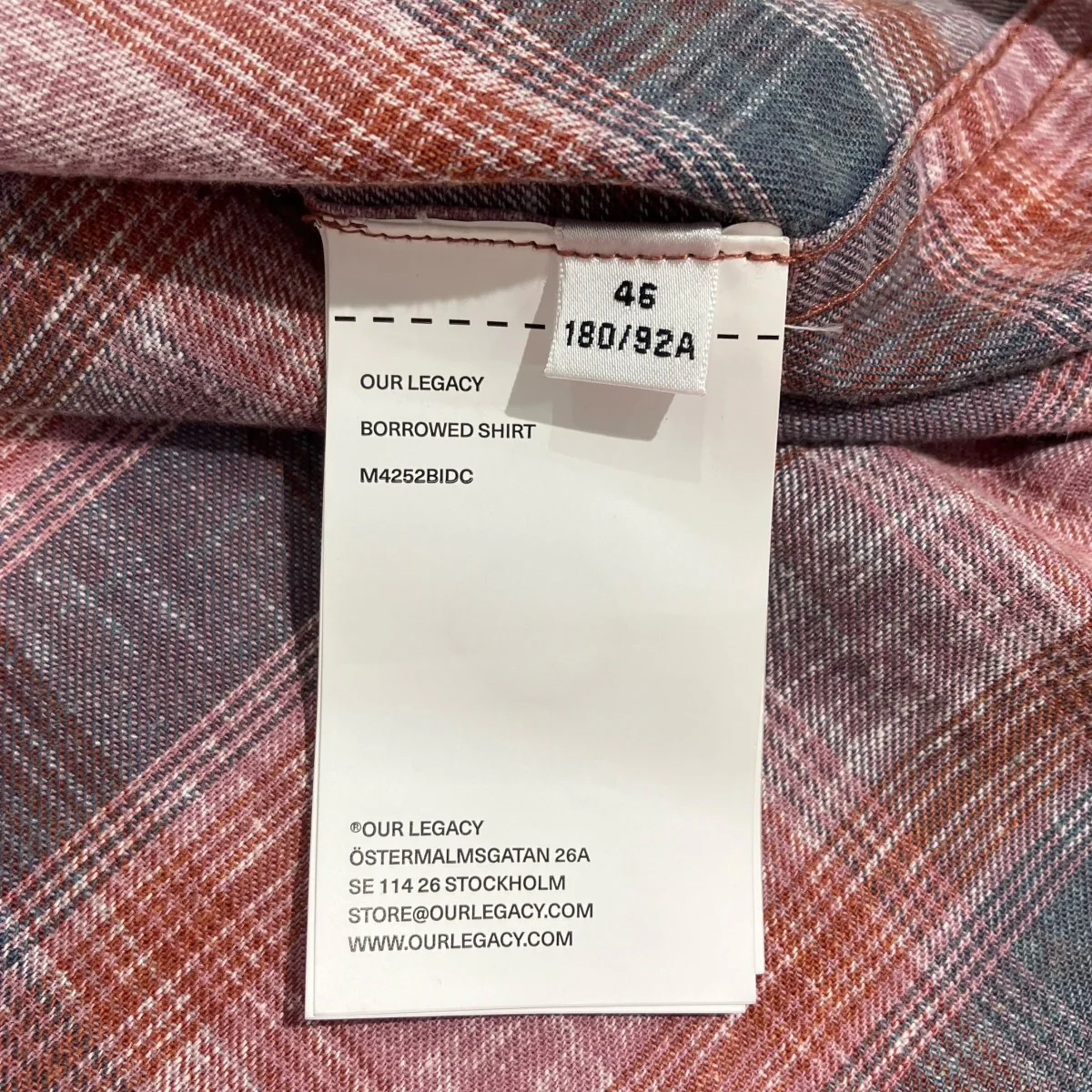 BORROWED SHIRT Idaho Flannel Check長袖シャツM4252BIDC - Image 5