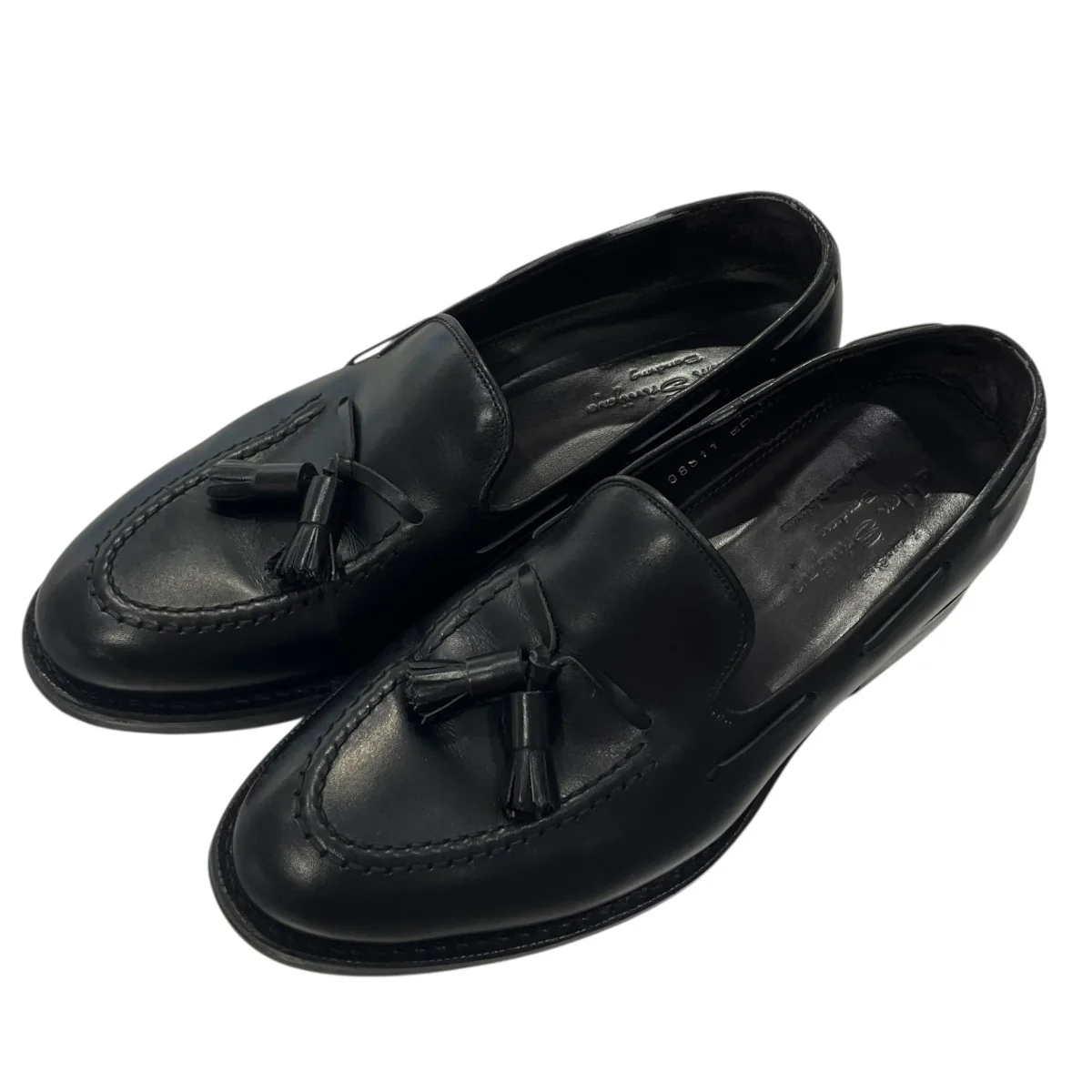 98811 BLACK CALF DAINITE SOLEタッセルローファー