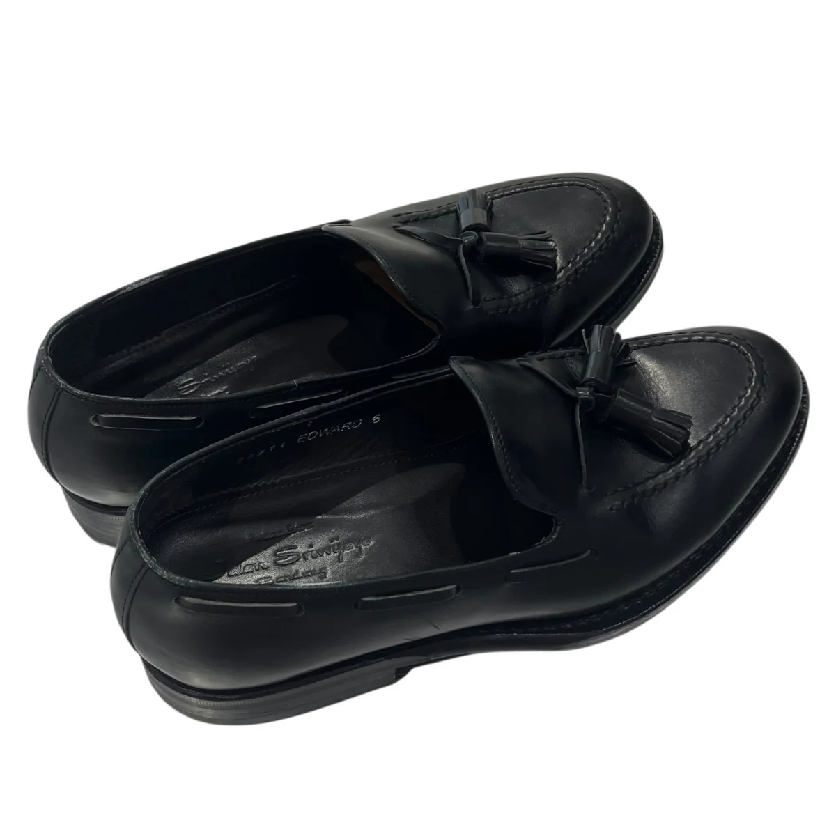 98811 BLACK CALF DAINITE SOLEタッセルローファー - Image 2
