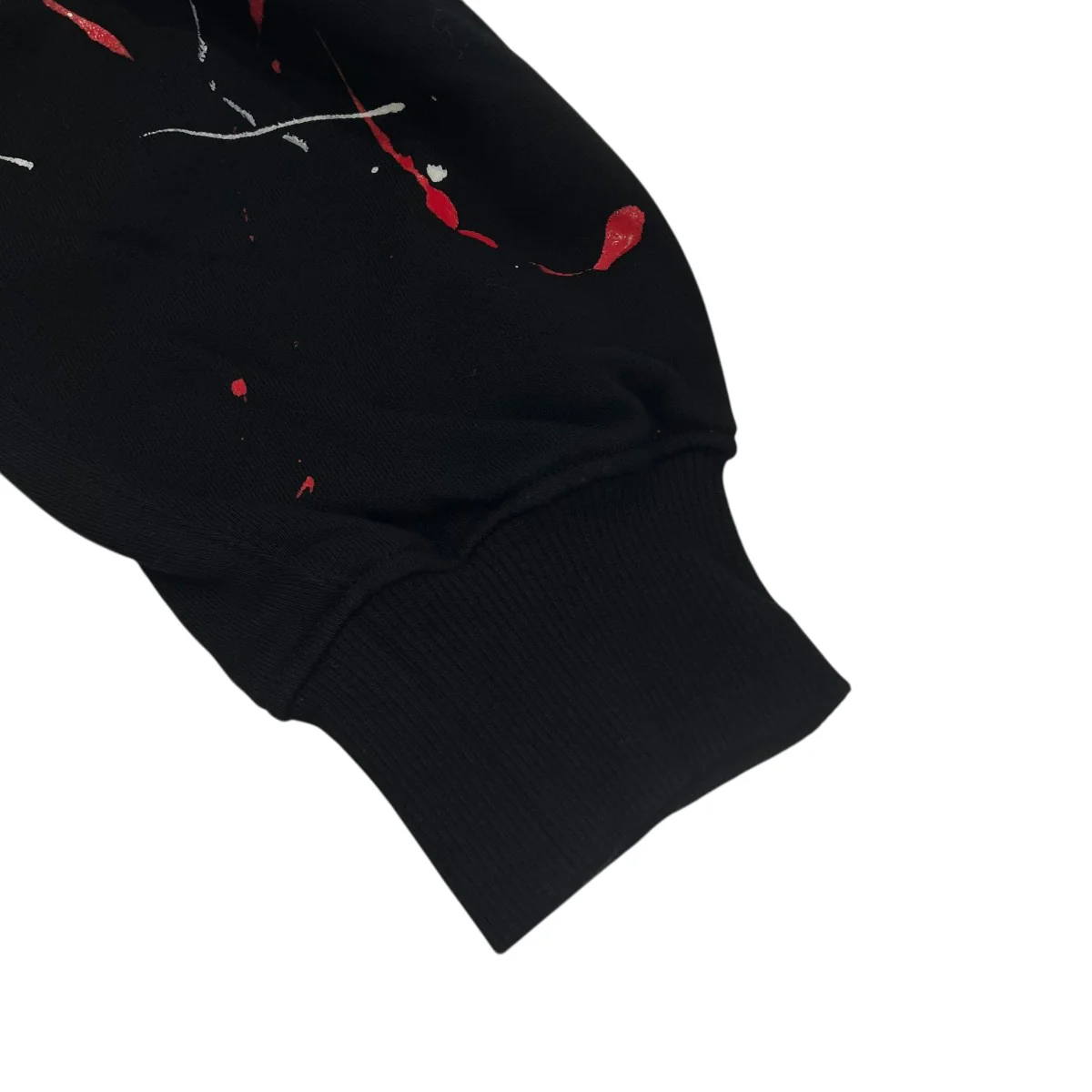 FRENCH TERRY SPLASH PAINTED ZIP-UP HOODIE REDパーカーub-t29-033 - Image 4