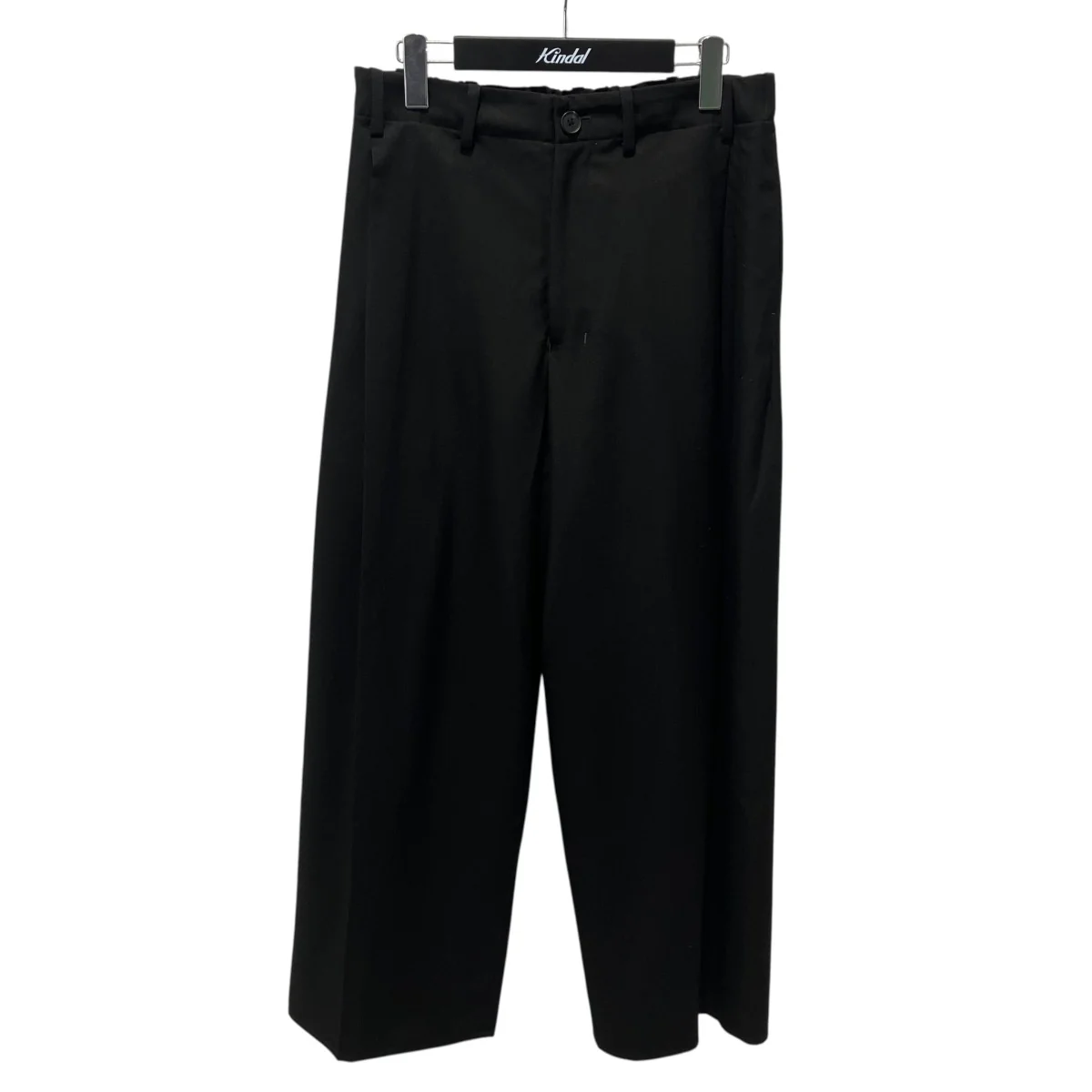 Wool Gabardine Draping Crotch Box Pleats TrousersタックパンツN-25A-027