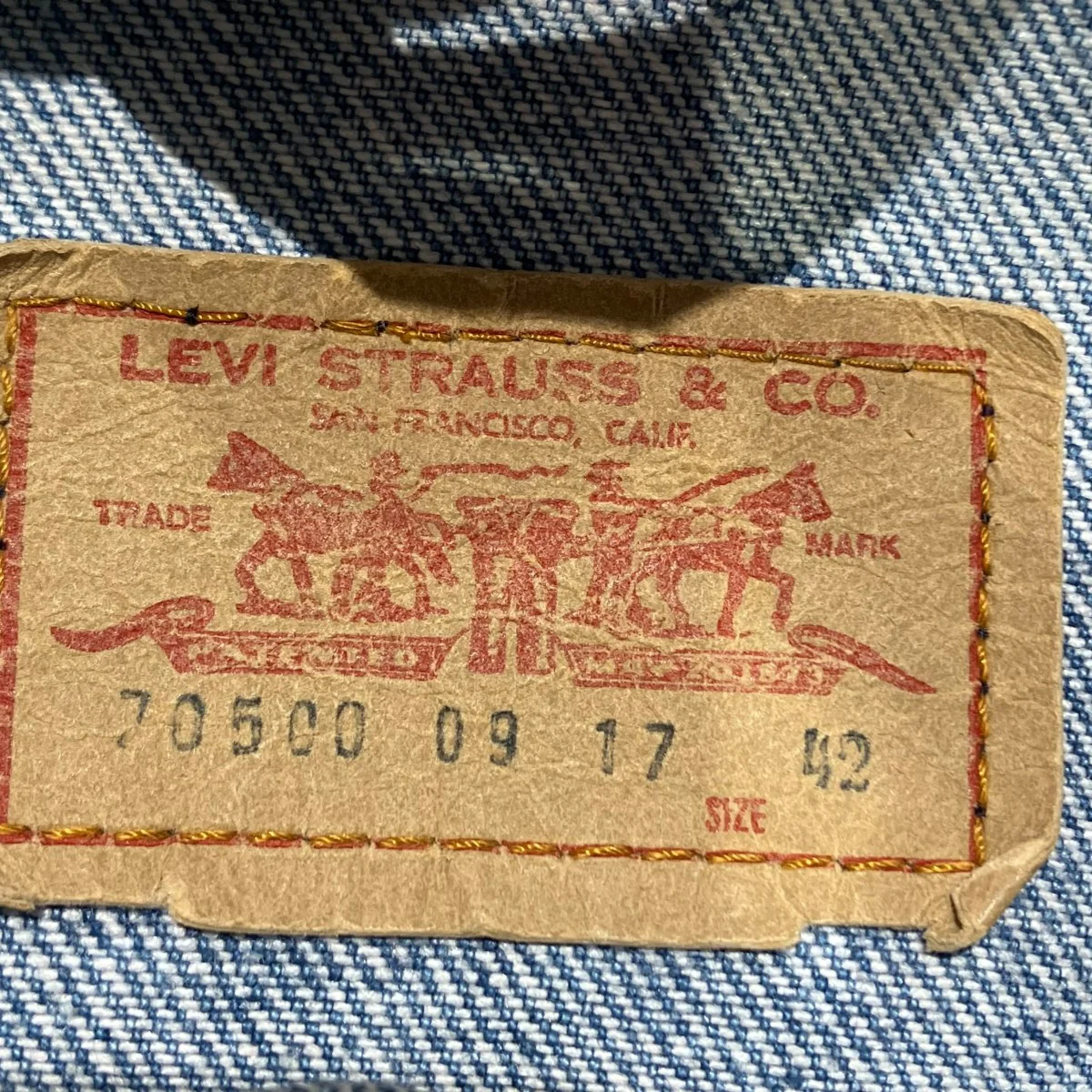 70s~ フランス製 EURO Levi’sデニムジャケット70500-0917 - Image 5