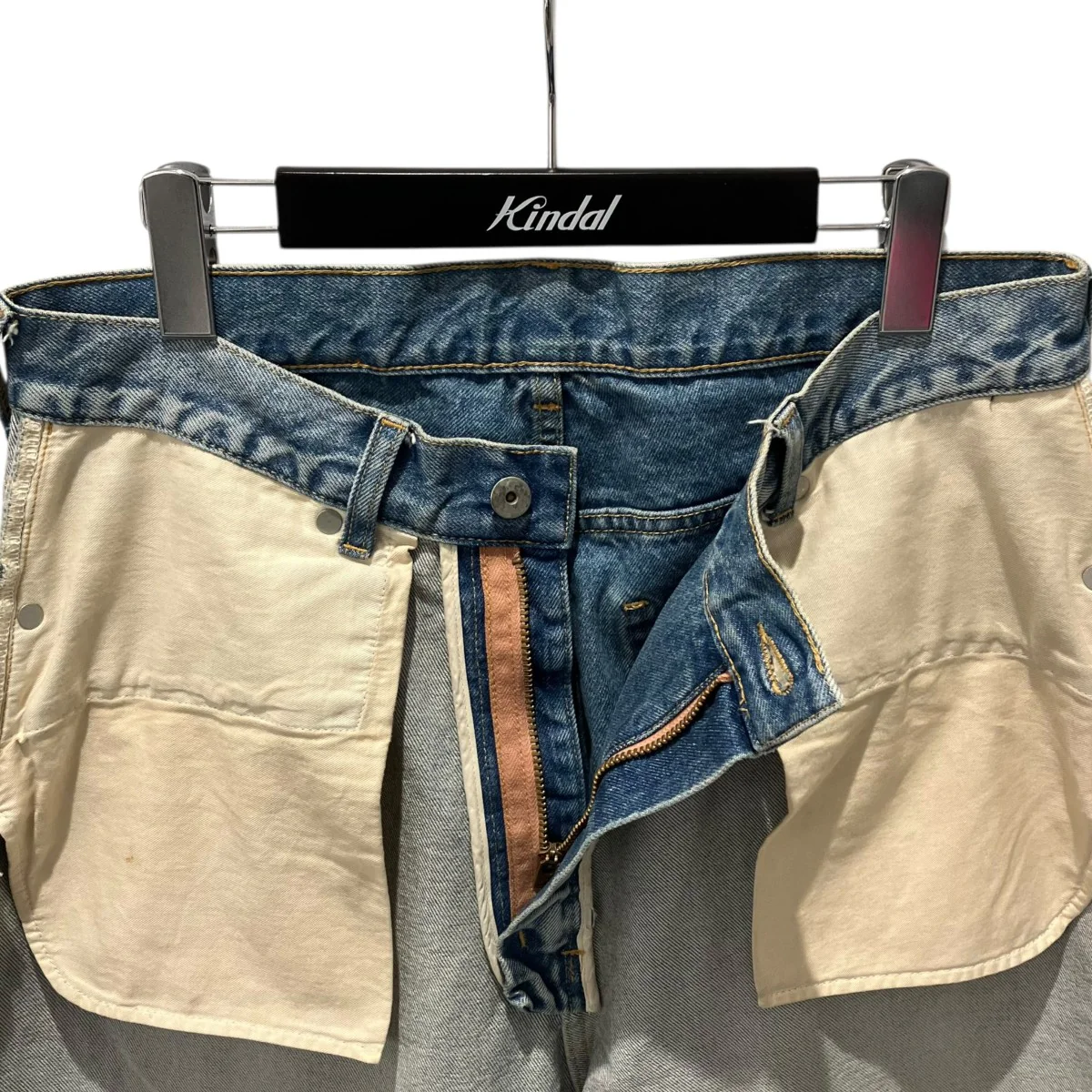 Loose Fit Inside Out DenimワイドデニムパンツID-PT33 - Image 3