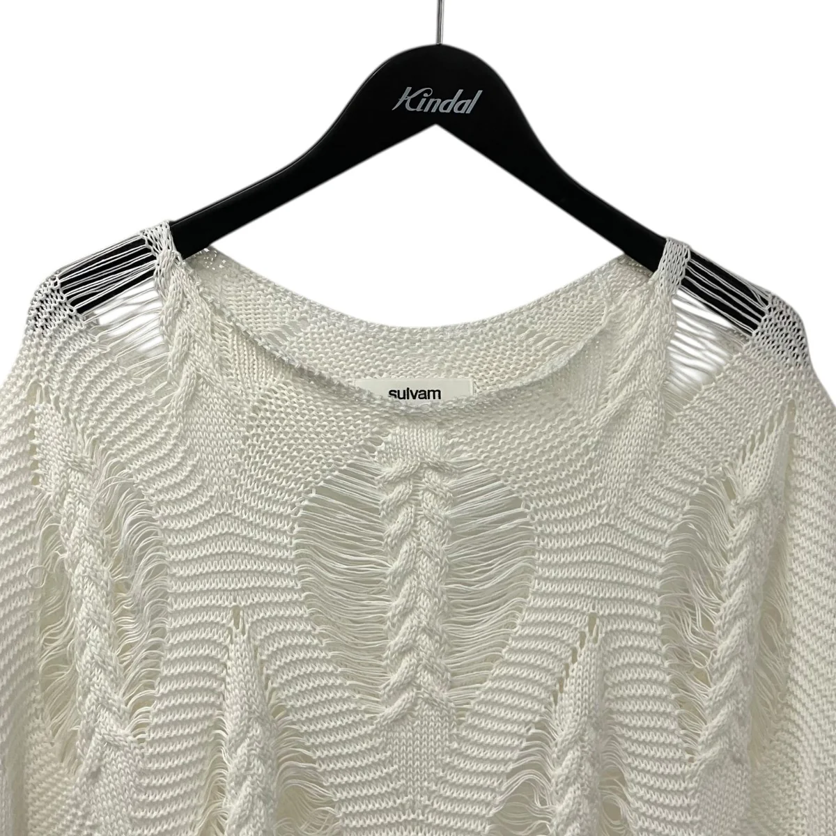 Yarn no sleeve Knit ヤーンノースリーブニット ダメージ加工ニットベストsp-k06-850 - Image 3