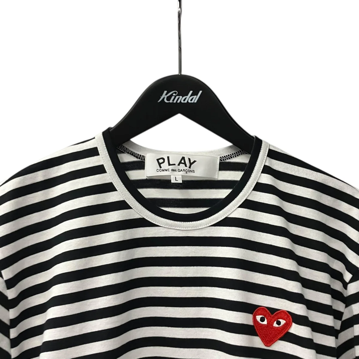 Border Long Sleeve T-Shirt With Red Emblem Black White長袖Tシャツax-t164 - Image 3