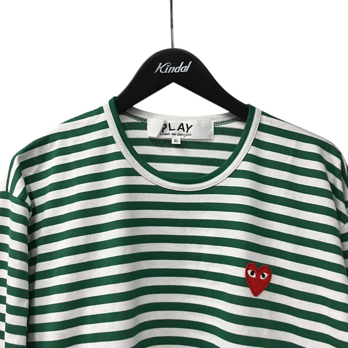 Border Long Sleeve T-Shirt With Red Emblem長袖カットソーax-t164 - Image 3