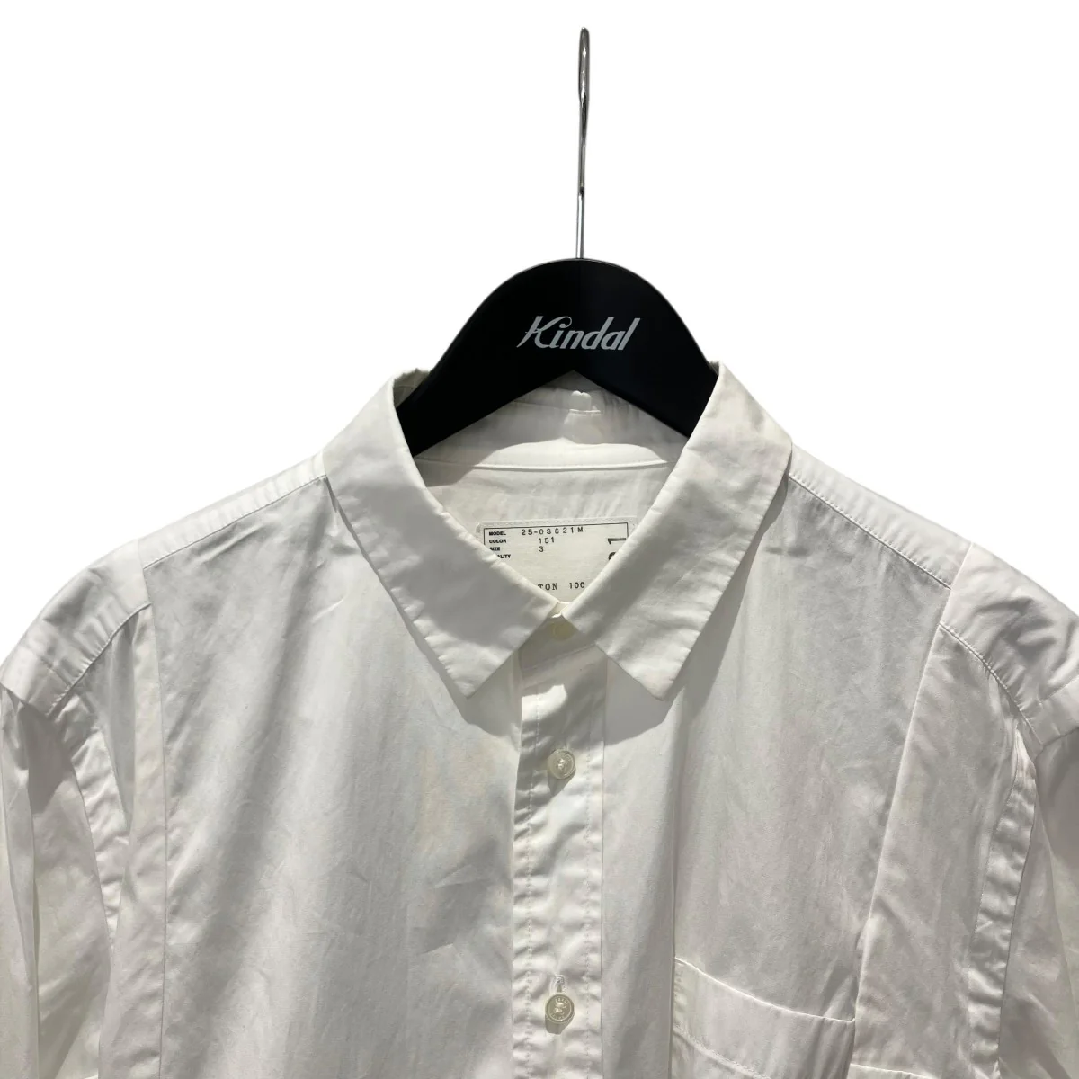 25SSCotton Poplin Shirt25-03621M - Image 3