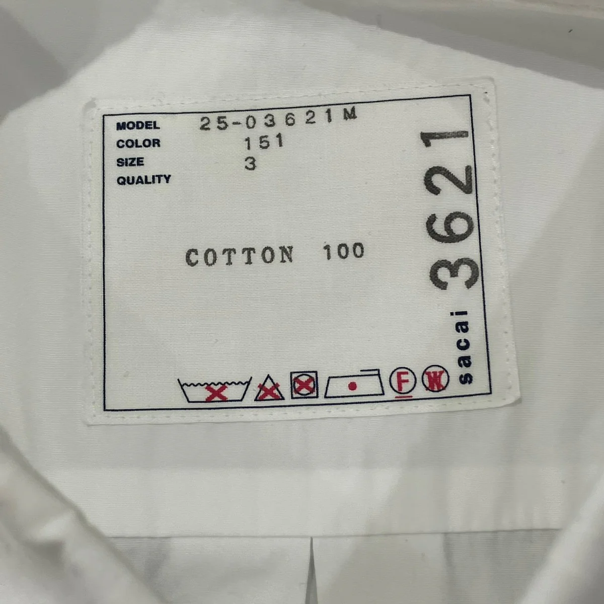 25SSCotton Poplin Shirt25-03621M - Image 5