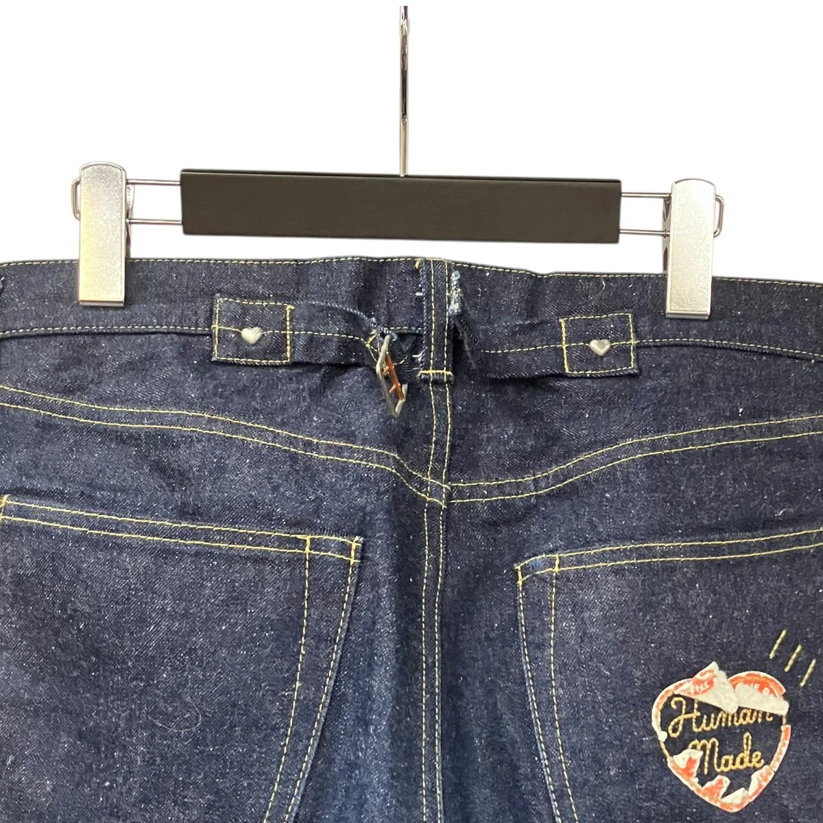 STRAIGHT DENIM PANTS PAST背面ハートタグ破れデニムパンツHM31PT001 - Image 5
