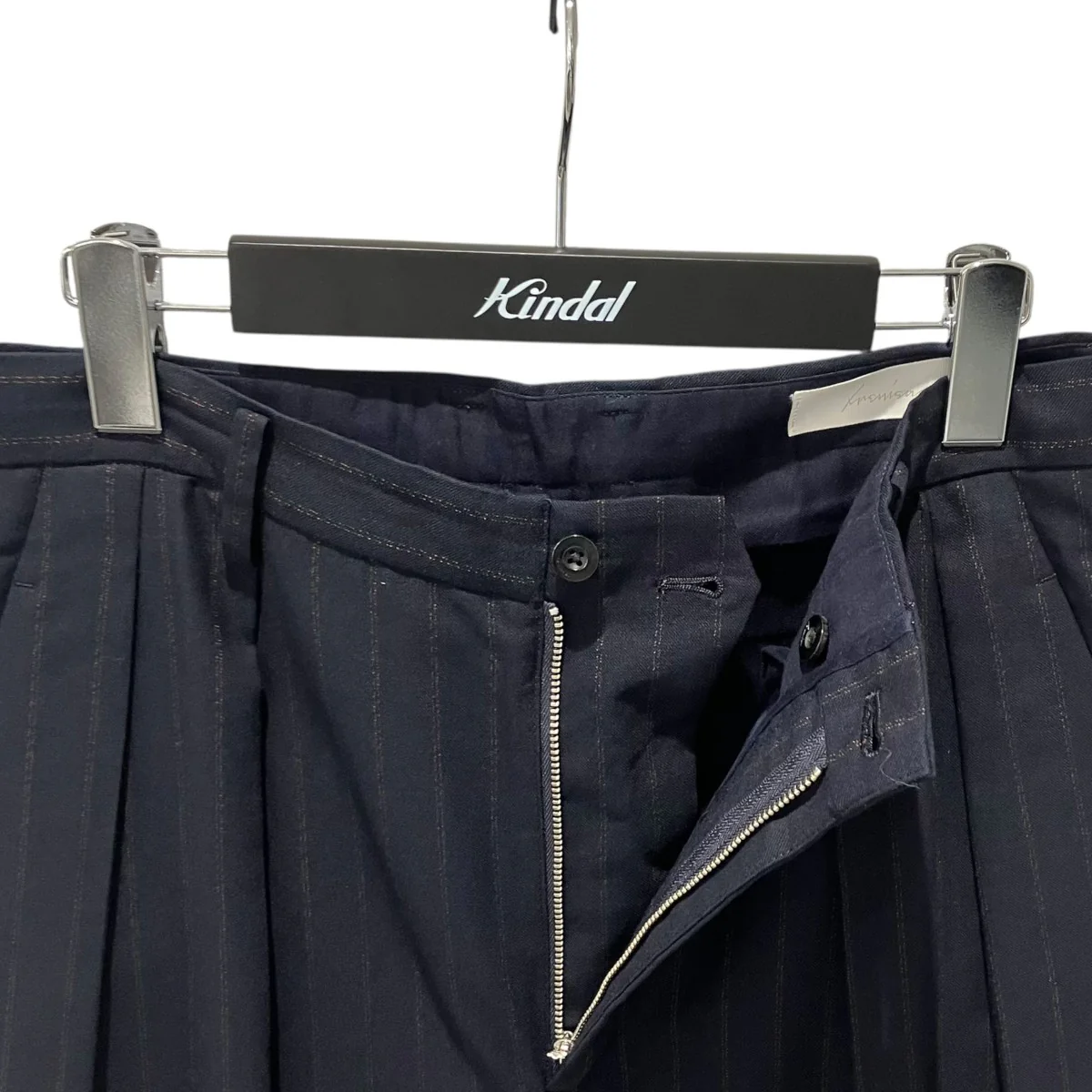 Buggy Trousers (Navy Stripe)スラックスIH-23FW-P028-MSS - Image 3