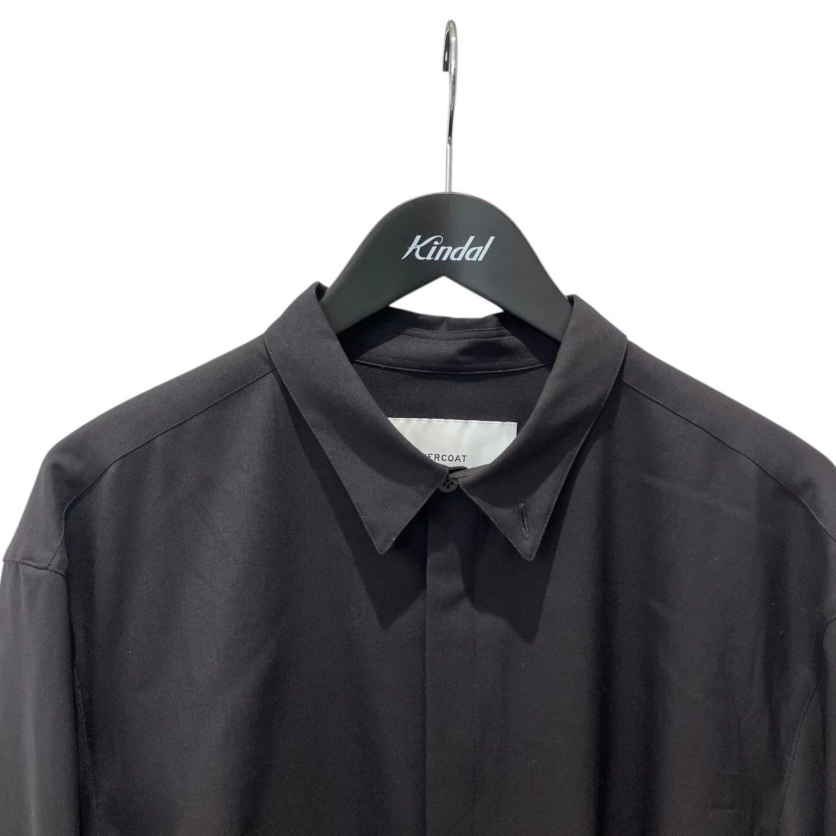 DROPPED SHOULDER TOP WITH SHIRT COLLAR IN WOOL SHIRTINGF23T01-NKWS - Image 3