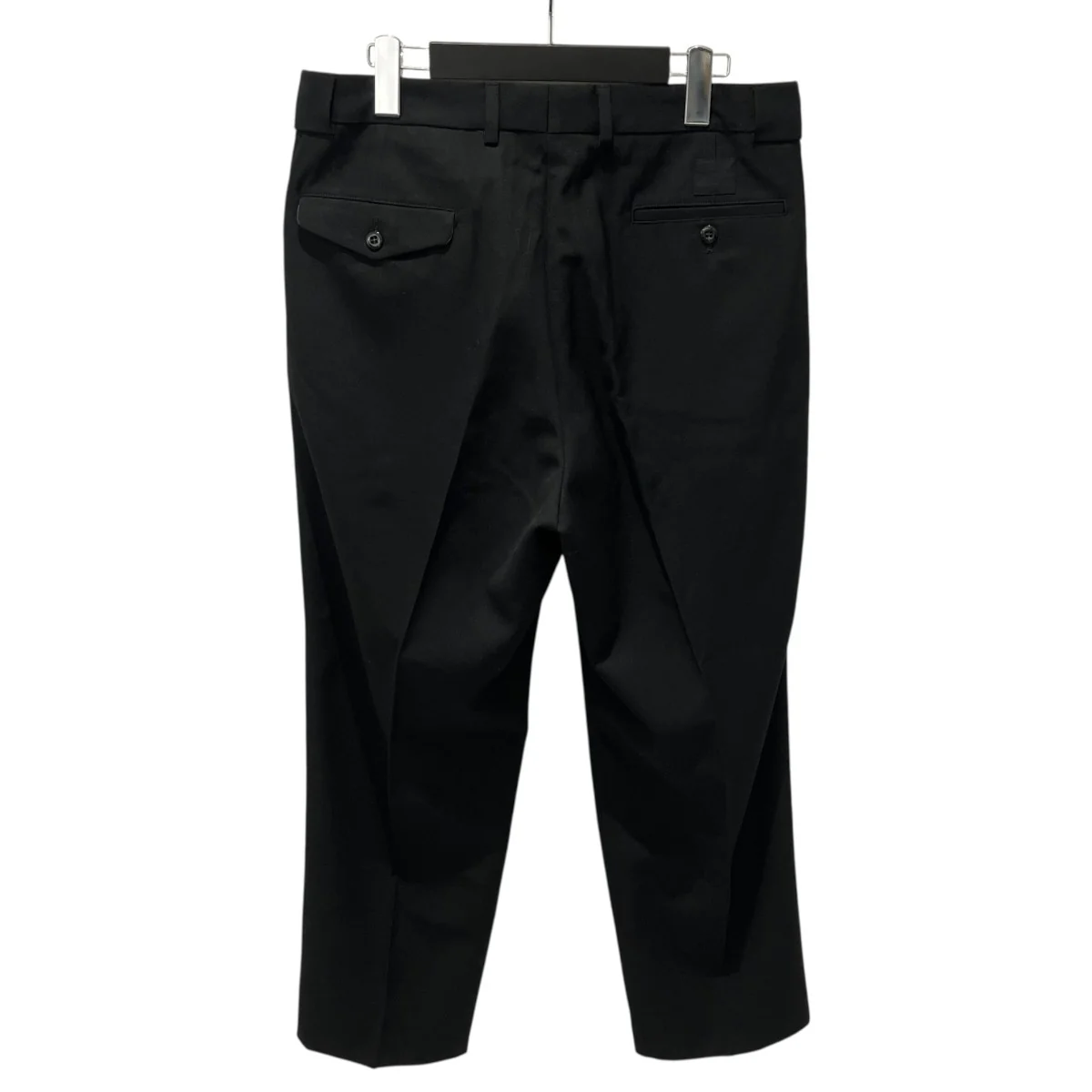Officer Pants Black Gabardineスラックス352-16201-202412 - Image 2