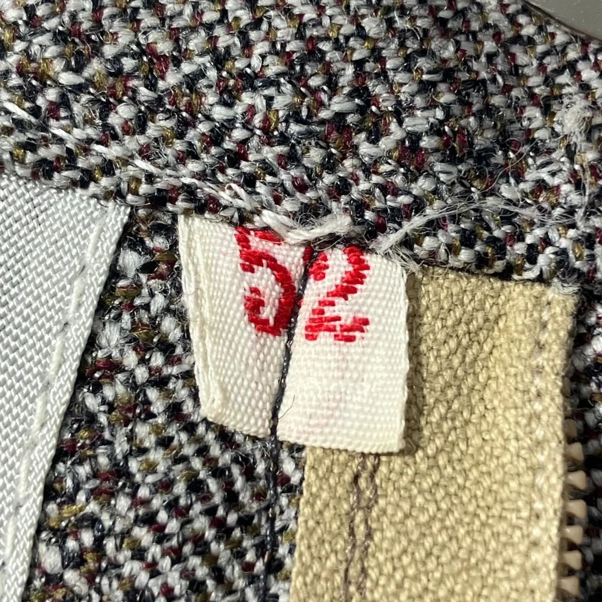 VINTAGE OPTI ZIP ヘリンボーンストライプトラウザースラックス - Image 6
