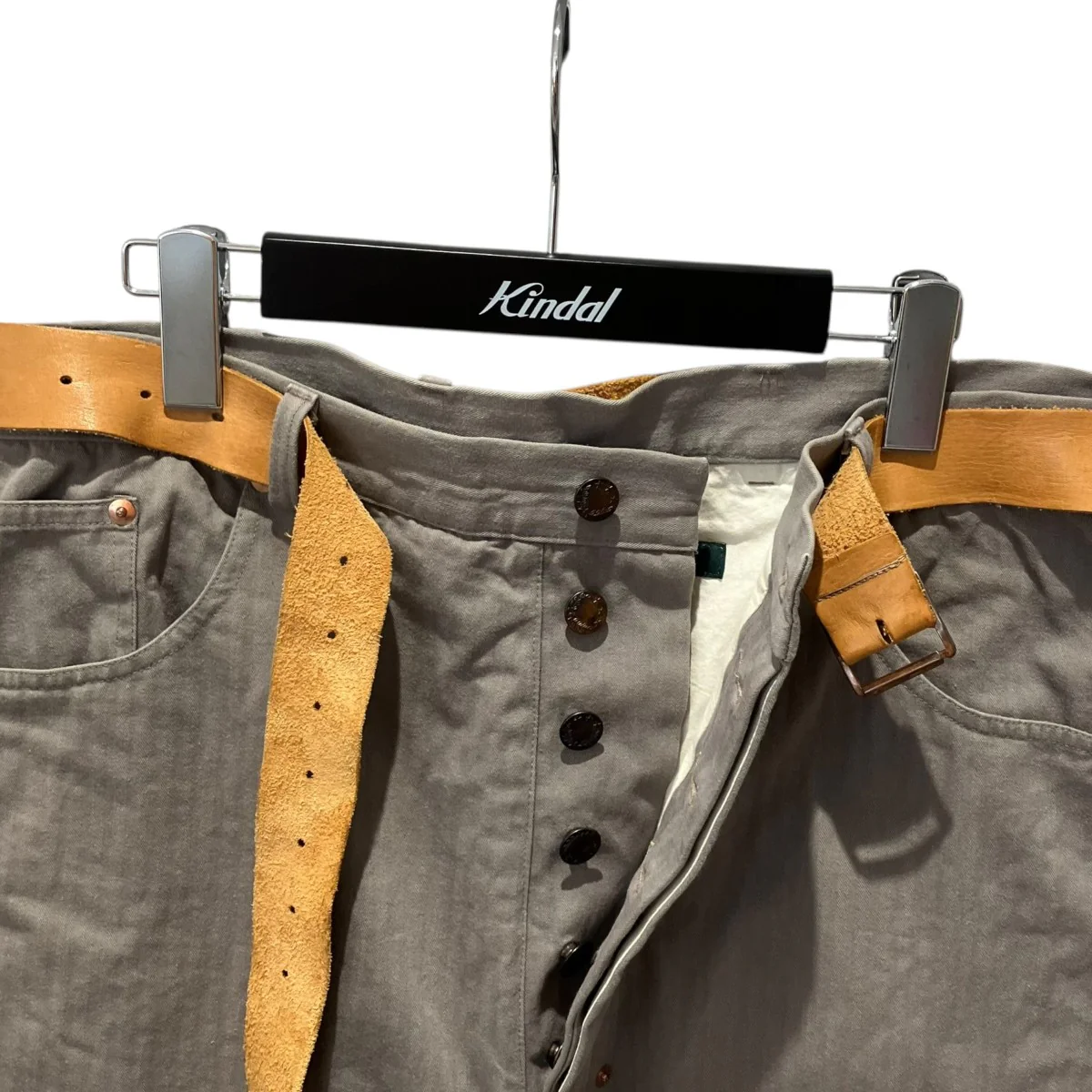 Mens Belt Jean コットンヘリンボーンパンツ - Image 3