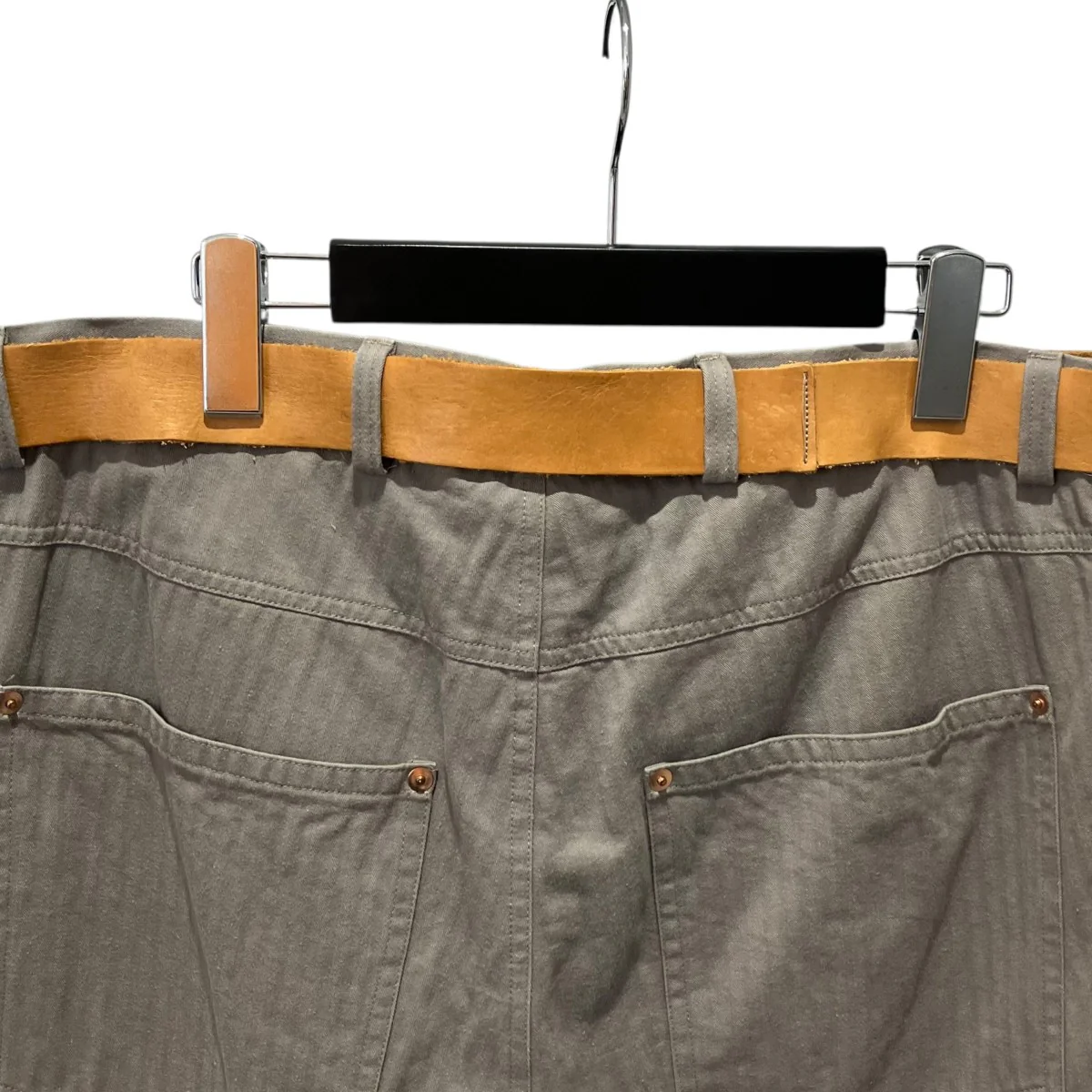 Mens Belt Jean コットンヘリンボーンパンツ - Image 5