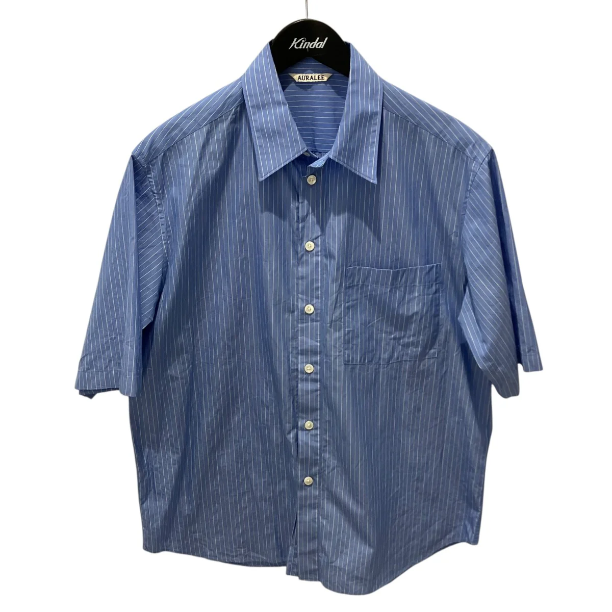 25SSSUVIN HIGH COUNT CLOTH STRIPE HALF SLEEVED SHIRT半袖シャツA25SS02SS