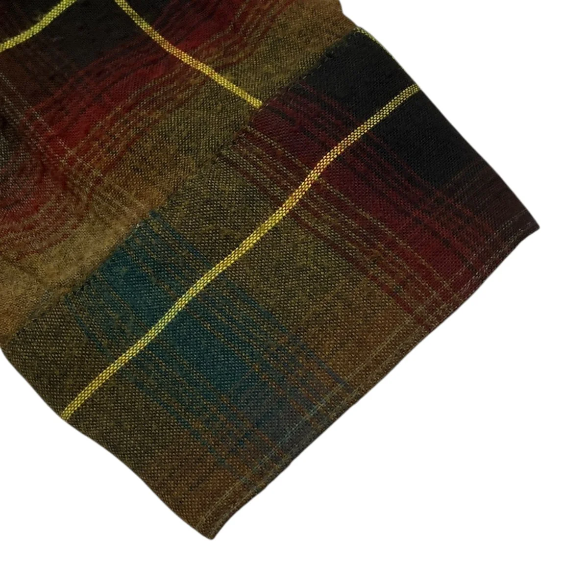 60s Shadow Plaid Long Sleeve Rayon Shirt L長袖シャツ7485CA8 - Image 4