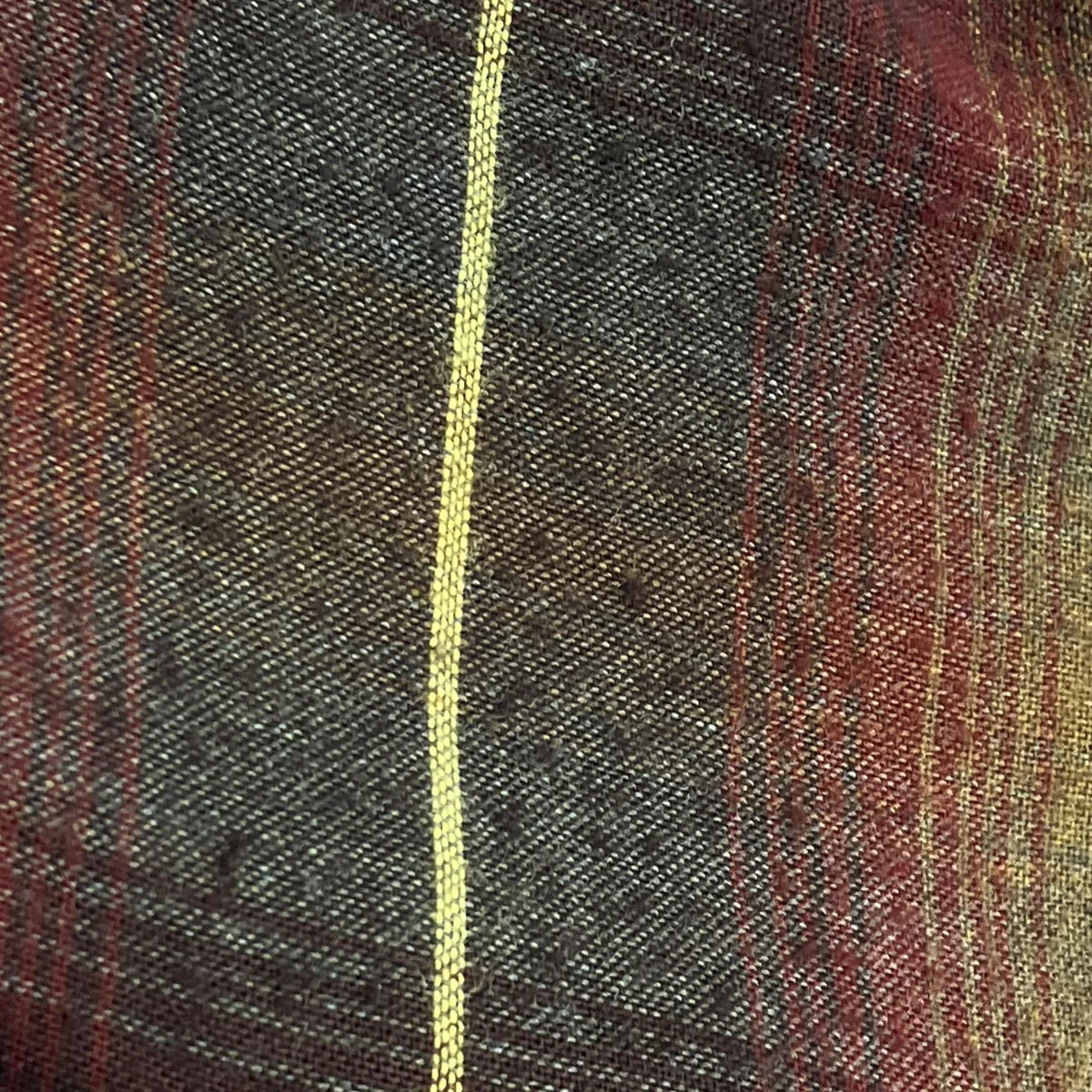 60s Shadow Plaid Long Sleeve Rayon Shirt L長袖シャツ7485CA8 - Image 8