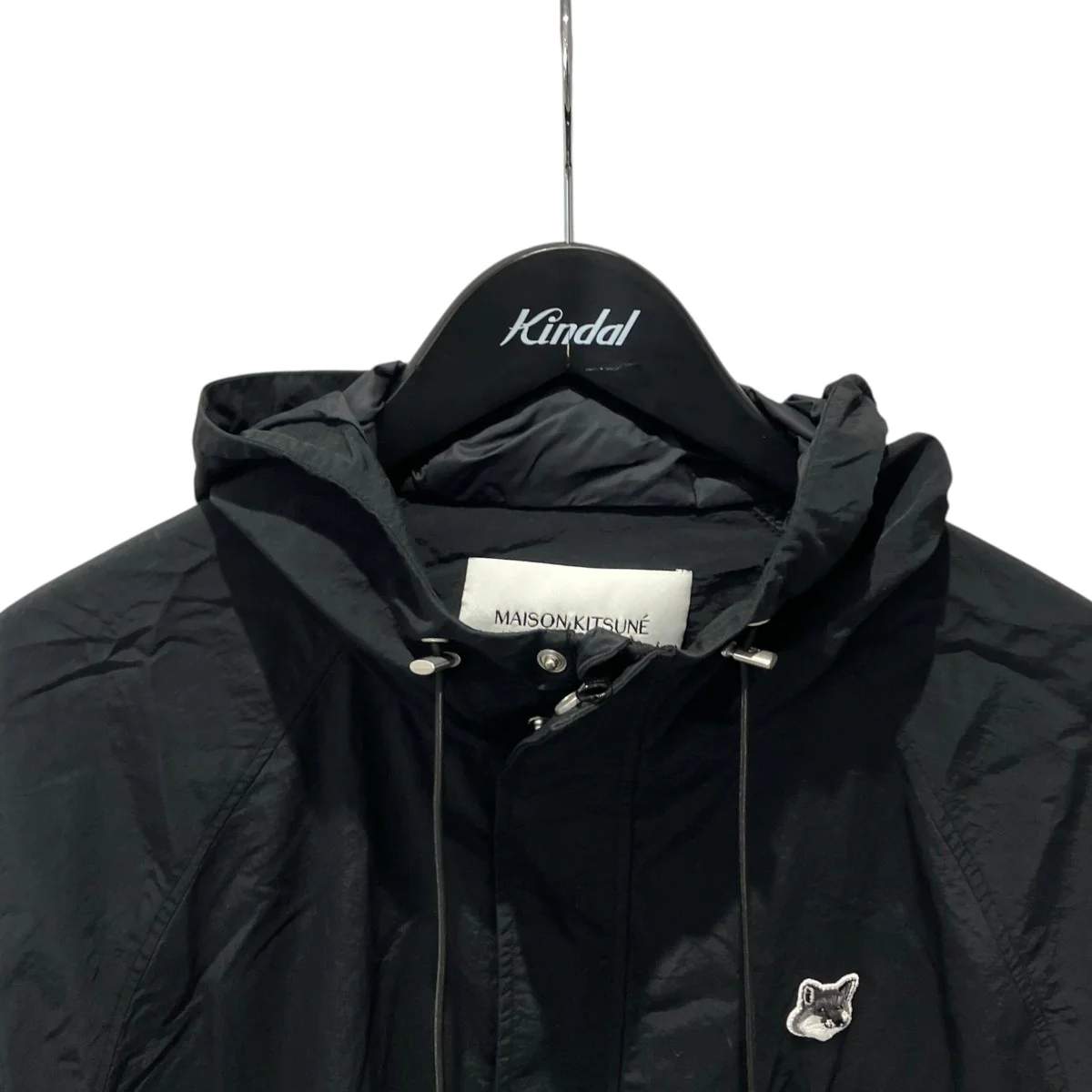HOODED WINDBREAKER IN NYLON WITH GREY FOX HEAD PATナイロンパーカーLM02228WQ4019 - Image 3