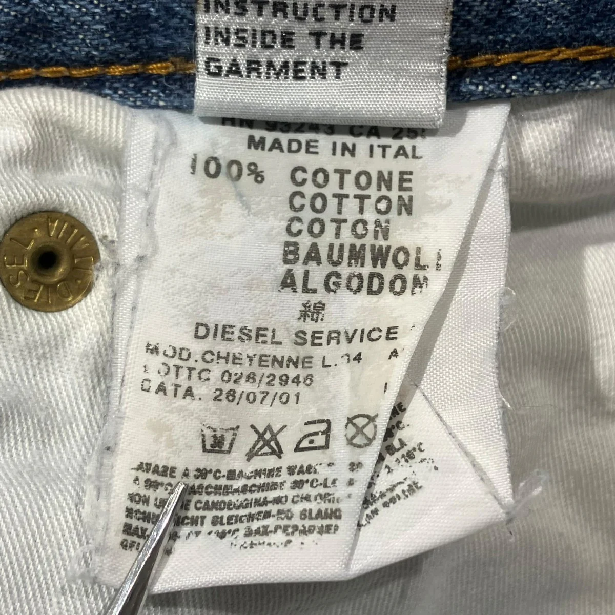 INDUSTRY 90s イタリア製 ボタンフライデニムパンツ - Image 7