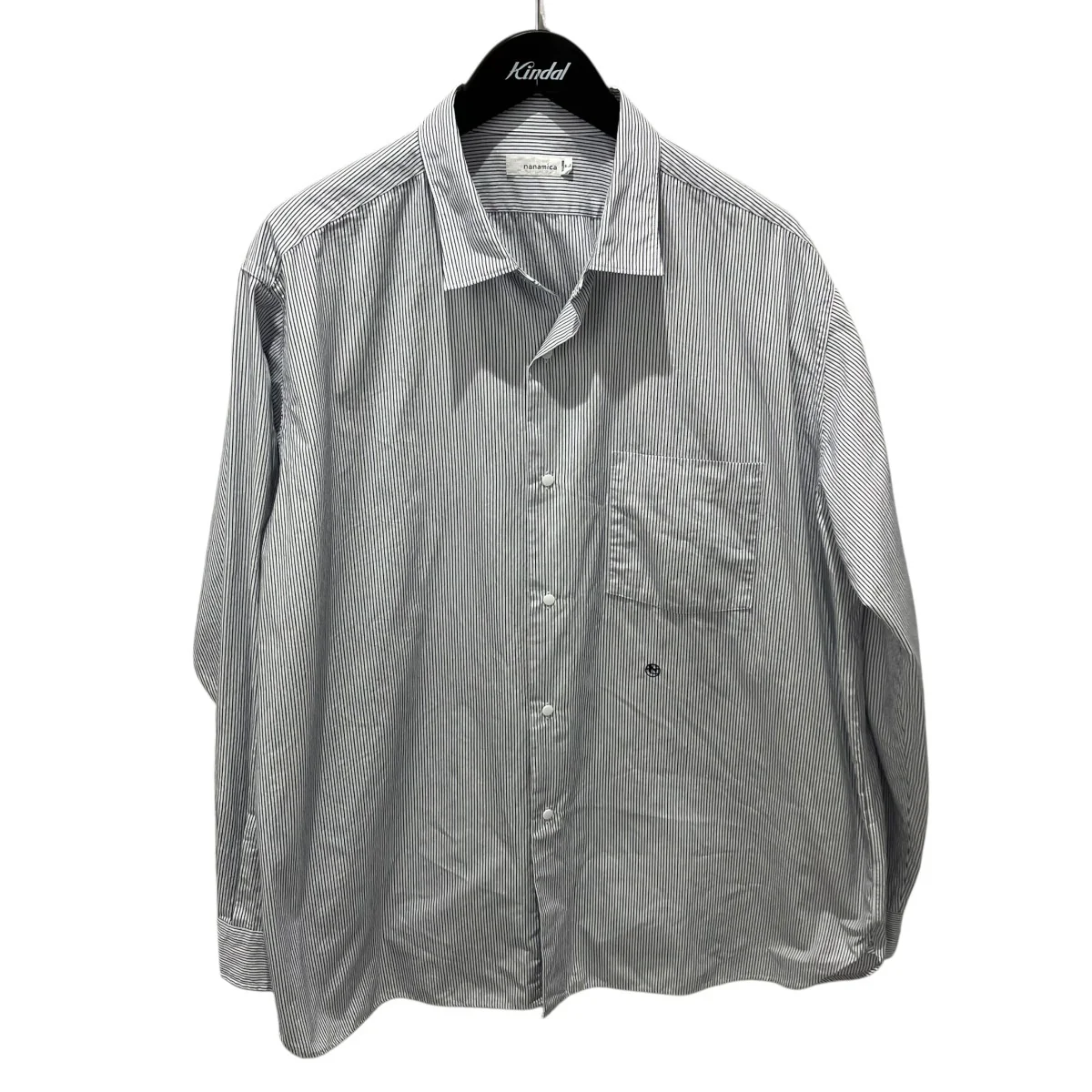 SUGF362 Regular Collar Stripe Wind Shirtストライプシャツ