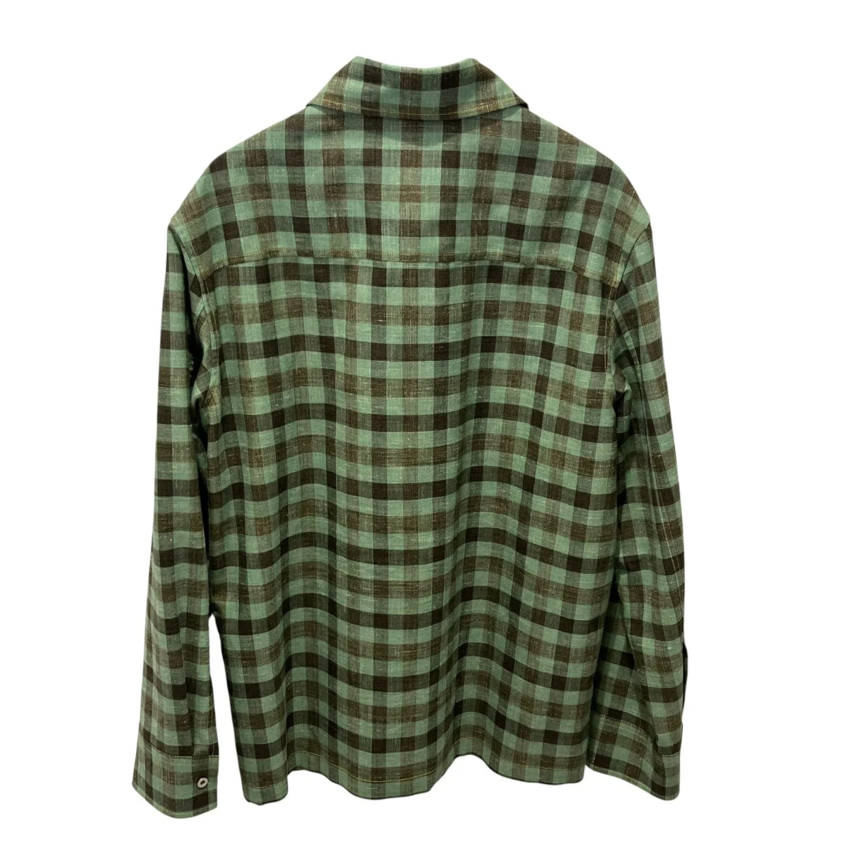 25AWWOOL SILK LINEN CHECK SHIRTチェックシャツJ22DL0338 - Image 2