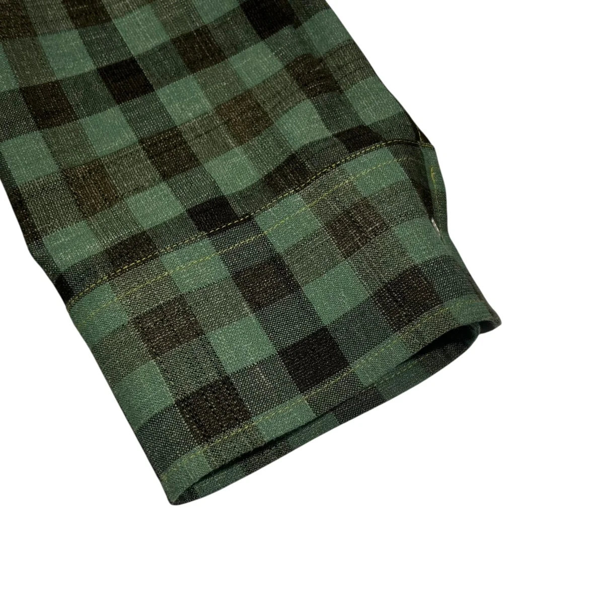 25AWWOOL SILK LINEN CHECK SHIRTチェックシャツJ22DL0338 - Image 4