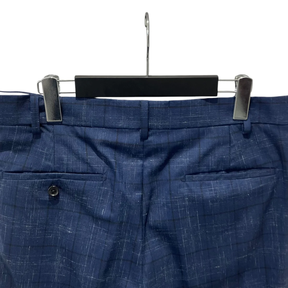 DORMEUIL CHECK PLEATED TROUSERSタックパンツ - Image 5