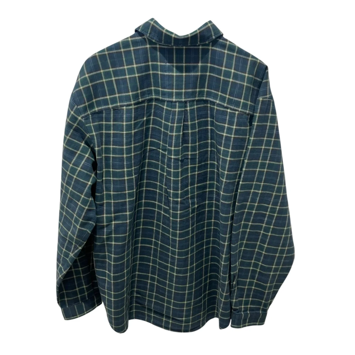 UNISEX BLUE PLAID SHIRT WOVEN長袖シャツerl11b004-1 - Image 2