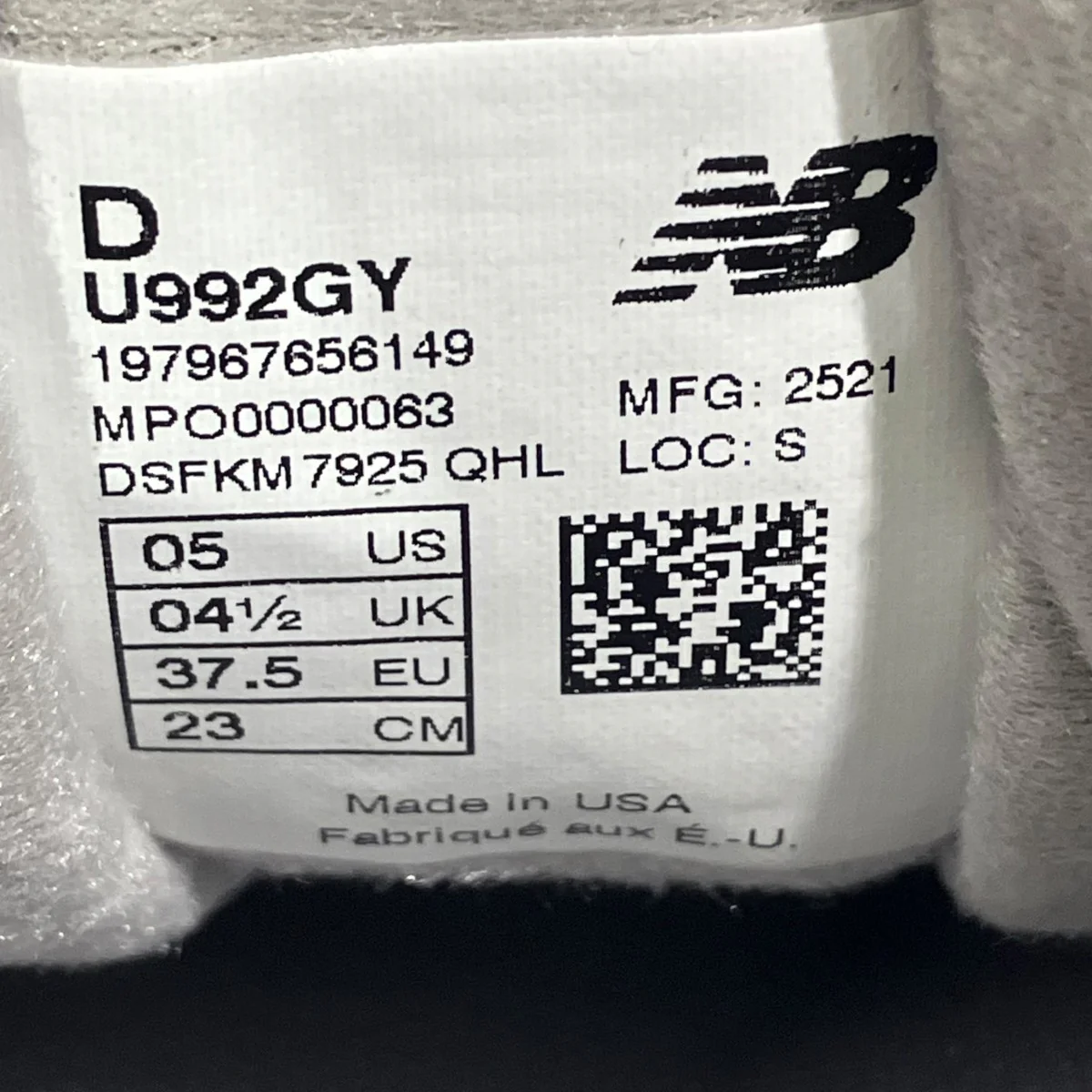 スニーカーU992GY - Image 7