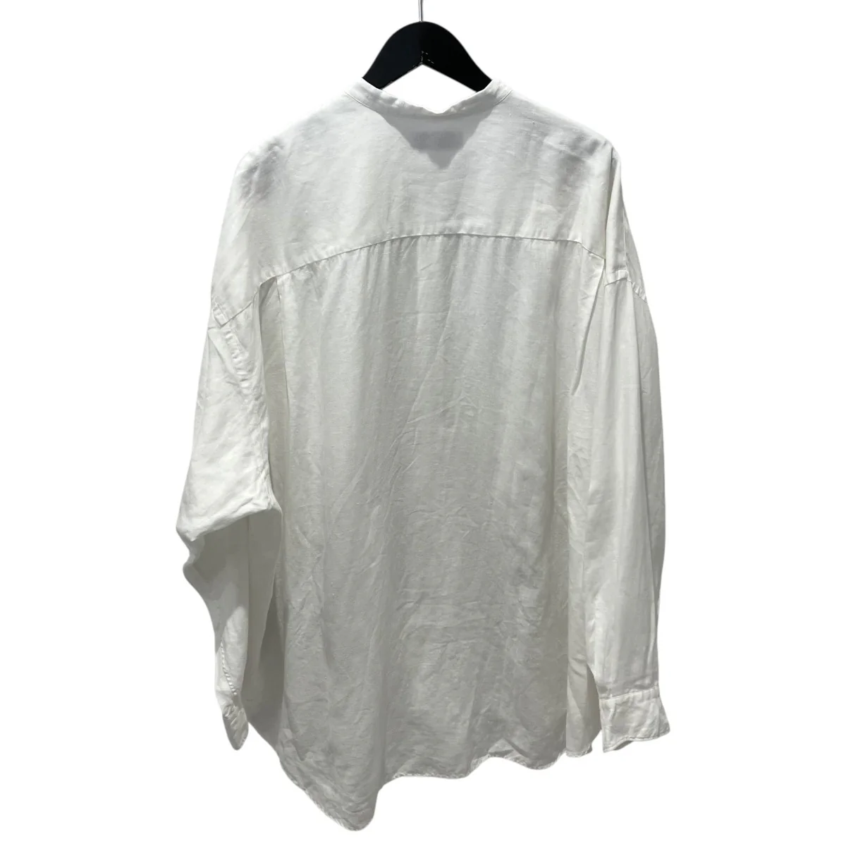 長袖シャツGM222-50008 Linen L/S Oversized Band Collar Shirt - Image 2