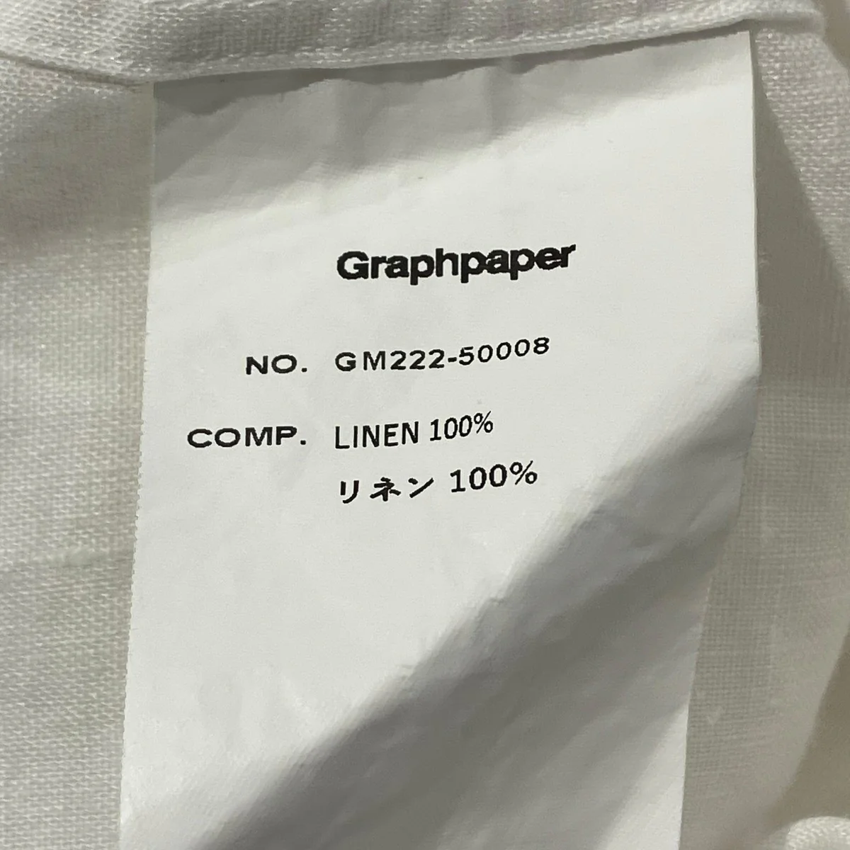 長袖シャツGM222-50008 Linen L/S Oversized Band Collar Shirt - Image 6
