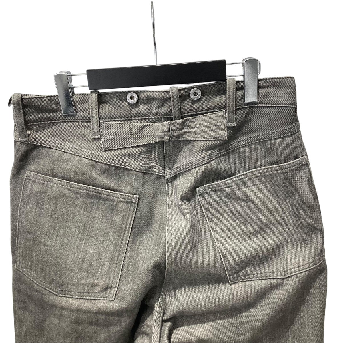 25AWBUCKLE-BACKED TROUSERS HAND DRAWN SUMIデニムパンツLot.209 - Image 4