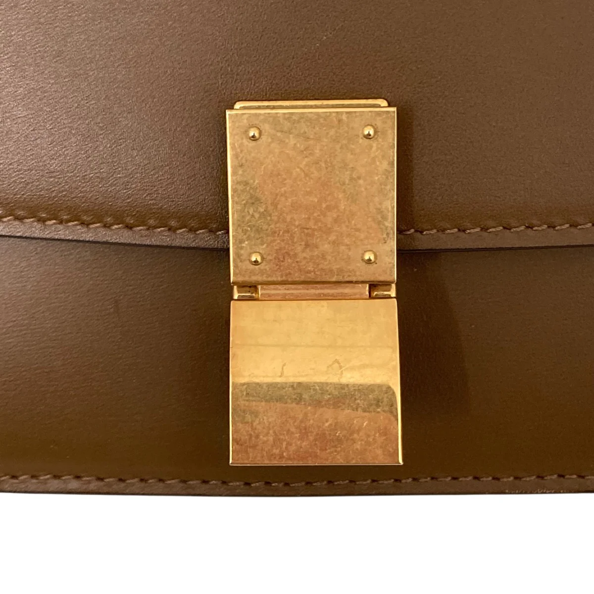 クラシックボックススモールレザーショルダーバッグ - Image 8