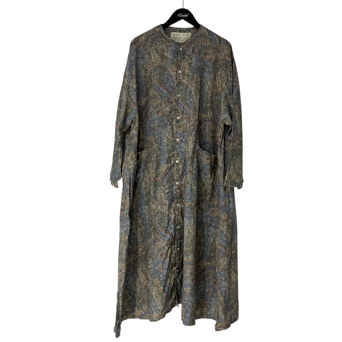 LINEN PRINTED ATELIER ROBE PAISLEY +ワンピースA42304-1