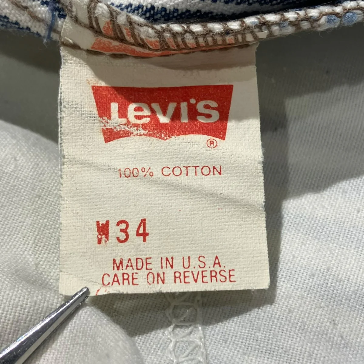 90’S LEVI’S 560 HICKORY COTTON SHORTSハーフパンツ - Image 6