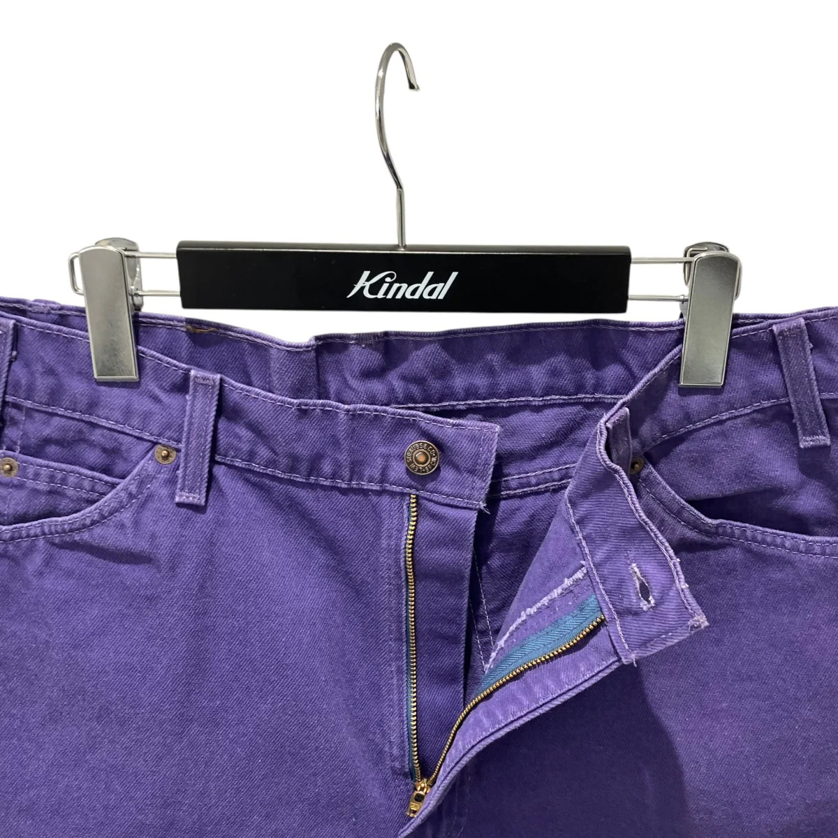 90sLEVI’S 560 COLOR DENIM SHORTS PURPLEハーフパンツ563 575-0393 - Image 3