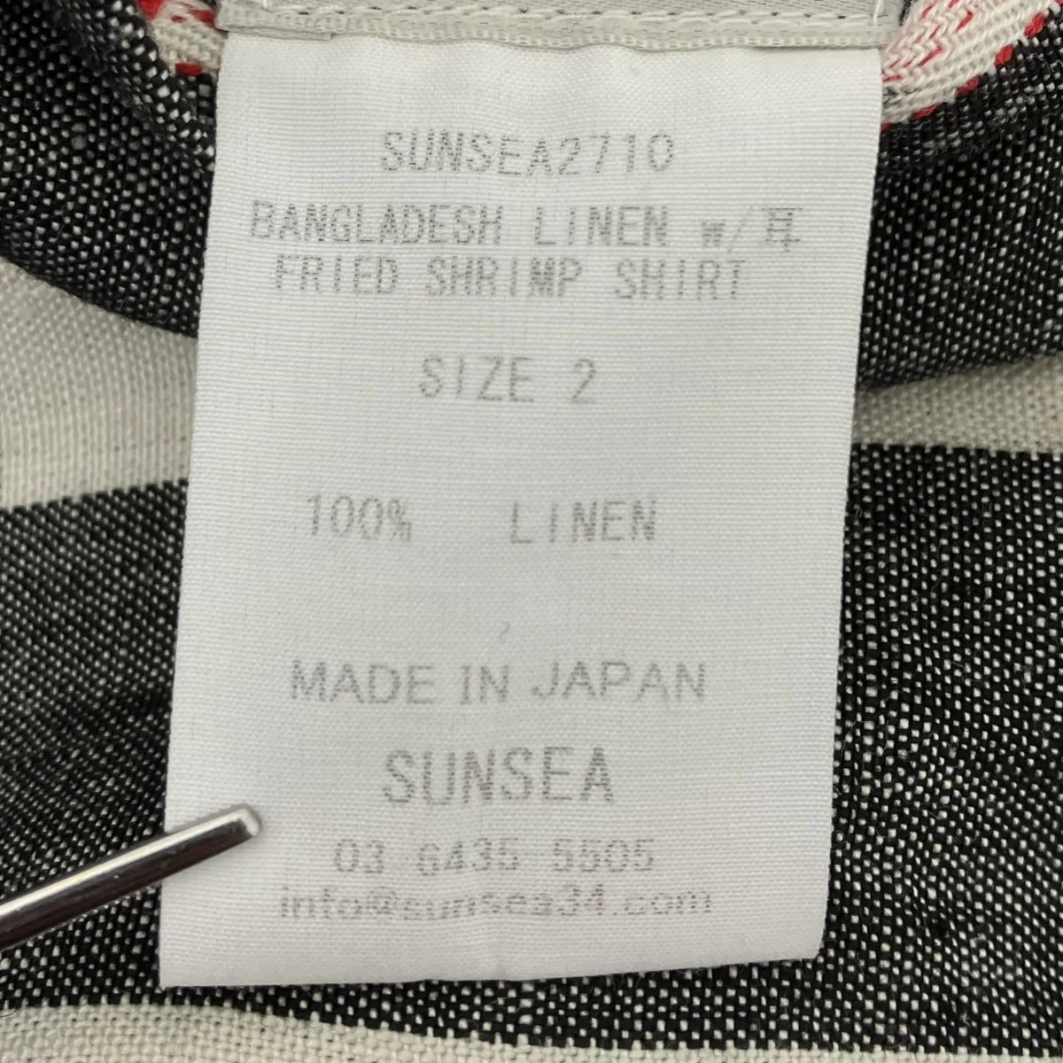 BANGLADESH LINEN w 耳 FRIED SHRIMP SHIRT 半袖チェックシャツ - Image 4
