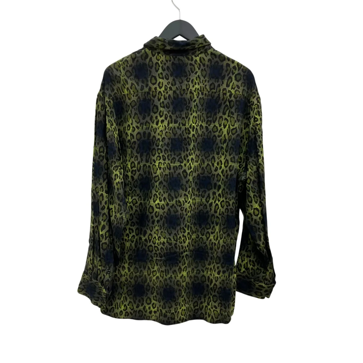 OMBRE CHECK +LEOPARD PT BIG SHIRTオンブレチェック、レオパード長袖シャツ2222-143 - Image 2