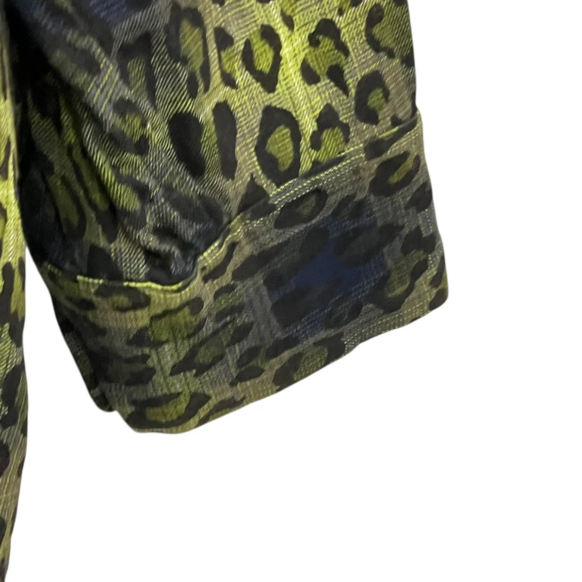 OMBRE CHECK +LEOPARD PT BIG SHIRTオンブレチェック、レオパード長袖シャツ2222-143 - Image 4