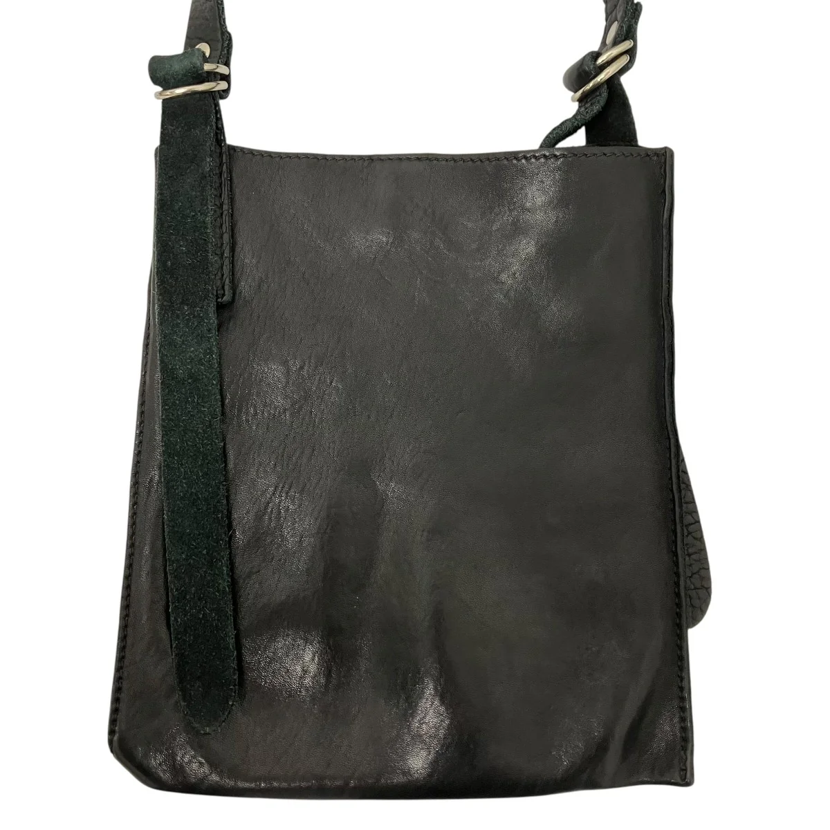 SOFT HORSE FULL GRAIN FLAT CROSSBODY BAGレザーショルダーバッグ - Image 4