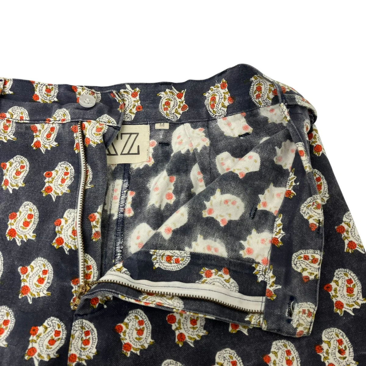 ブロックプリントデニムパンツ - Image 4