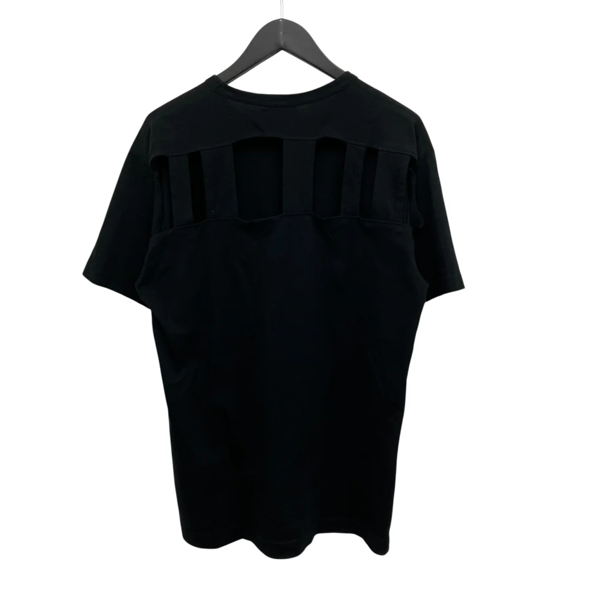 バックくり抜きバインダーネックTシャツ - Image 2
