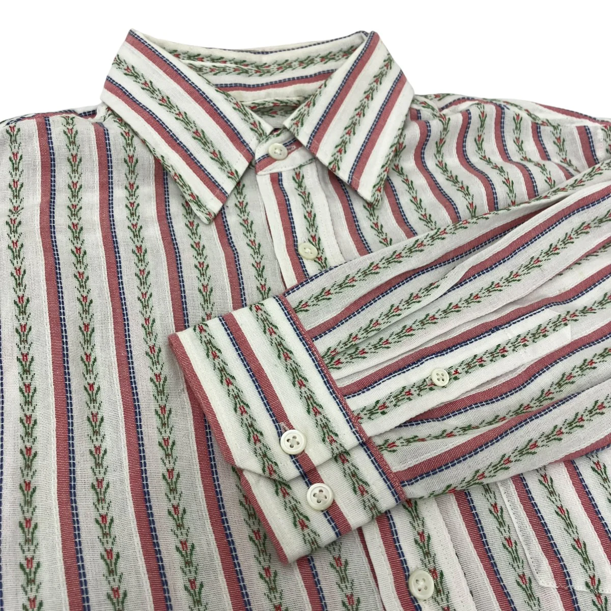 Flower Striped Shirt シャツ - Image 4
