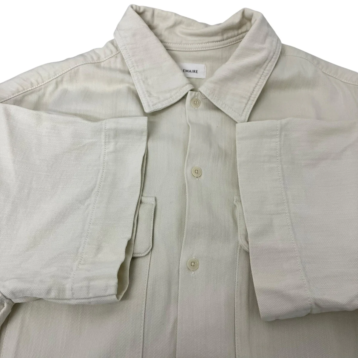 Short Sleeve Denim Shirt サイドボタンオーバーサイズシャツ - Image 4