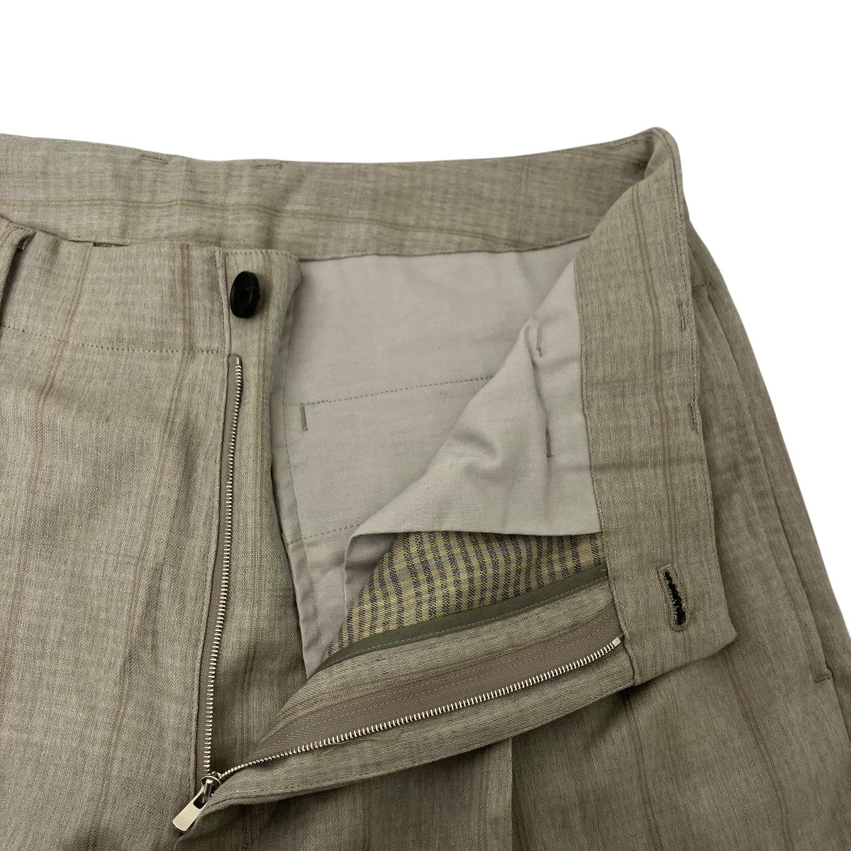 2-Tuck Wide Tapered Trousers ウールシルク ゴースト プレイド 2タック ワイドテーパード トラウザー - Image 4