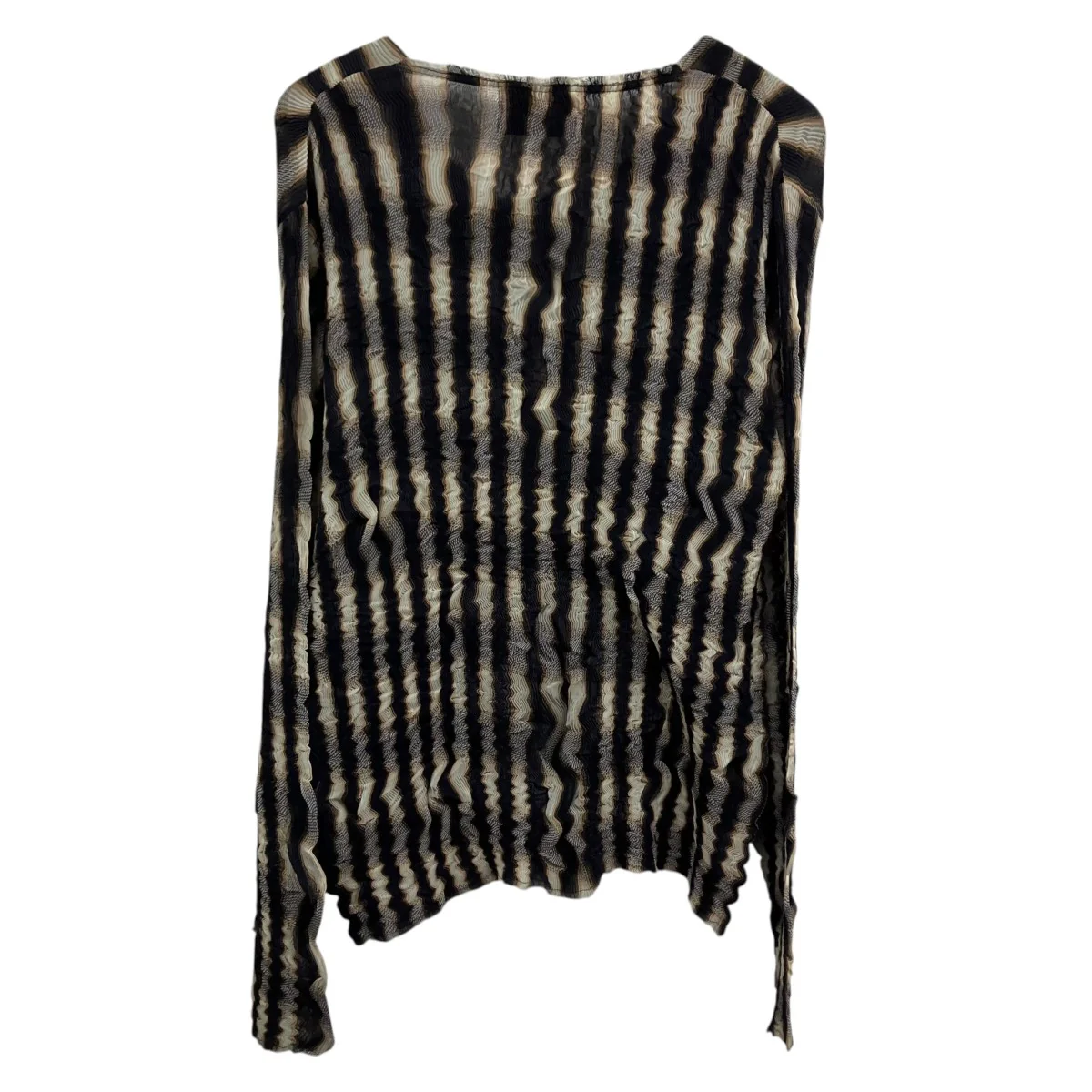 SHEER PLEATED OMBRE PLAID TOPS シアープリーツオンブレトップス - Image 2