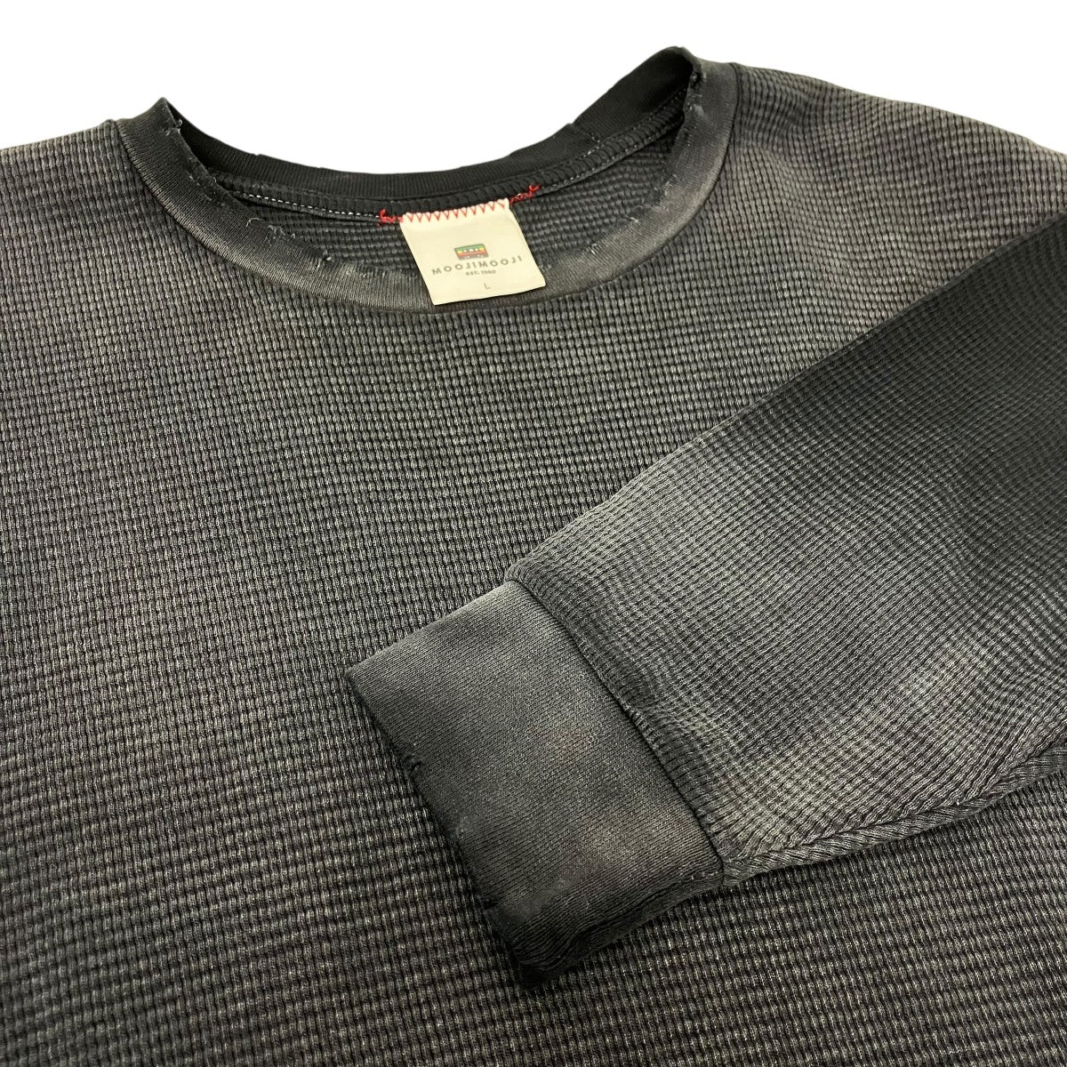 CLASSIC WAFFLE THERMAL AGEDオーバーダイワッフルカットソー - Image 4